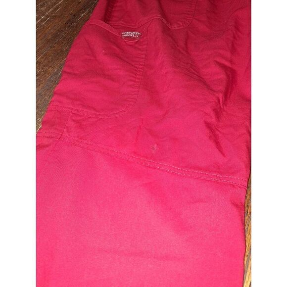 2X Cherokee Workwear Red Elastic Waist Pull On Scrub Pants Bottoms - Picture 2 of 4